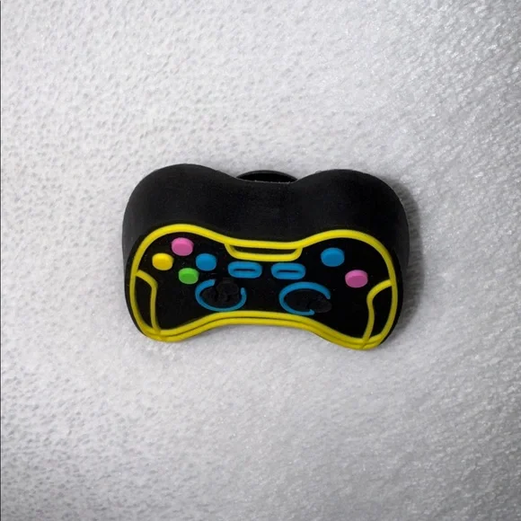Black Light Up Gaming Controller Jibbitz Accessory with Yellow Accents - Picture 4 of 6